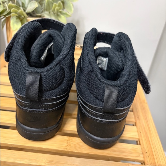 Black Nike Court Borough Mid 2 Little Kid Size 3 - Picture 6 of 8